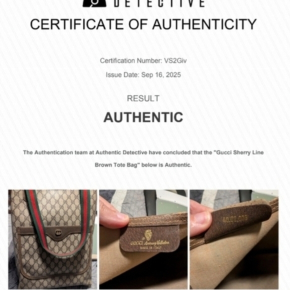 Gucci Supreme Tote Bag with Sherry Canvas Straps and COA - Picture 11 of 16